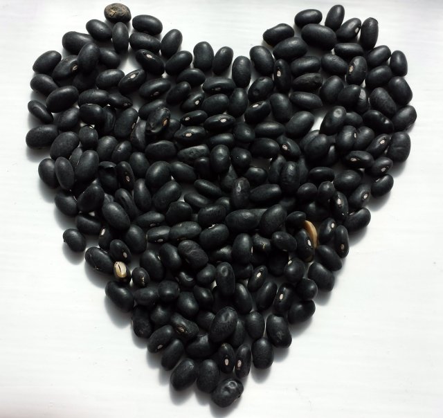black bean heart